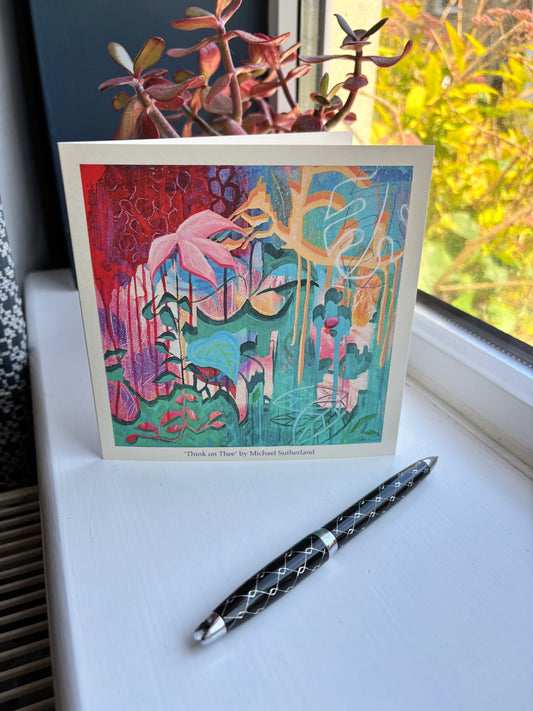 Think on Thee - blank greetings card