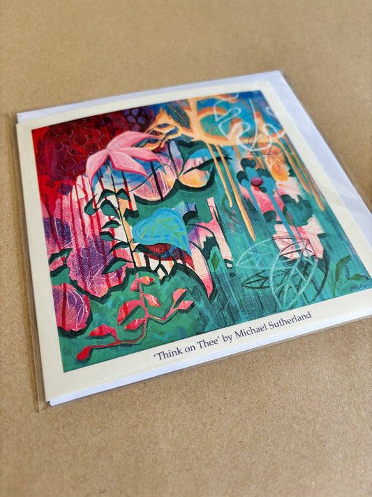 Think on Thee - blank greetings card