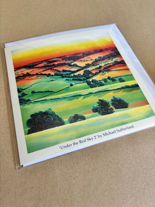 Under the Red Sky 2 - blank greetings card