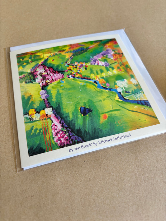 By the Brook - blank greetings card