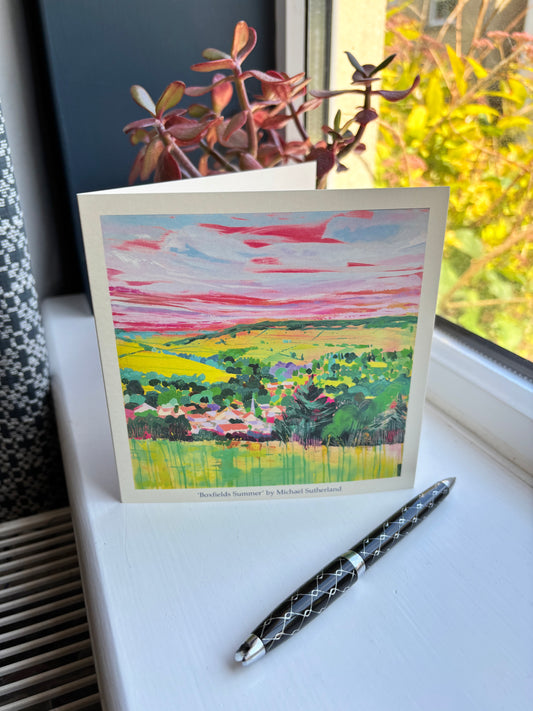 Boxfields Summer - blank greetings card
