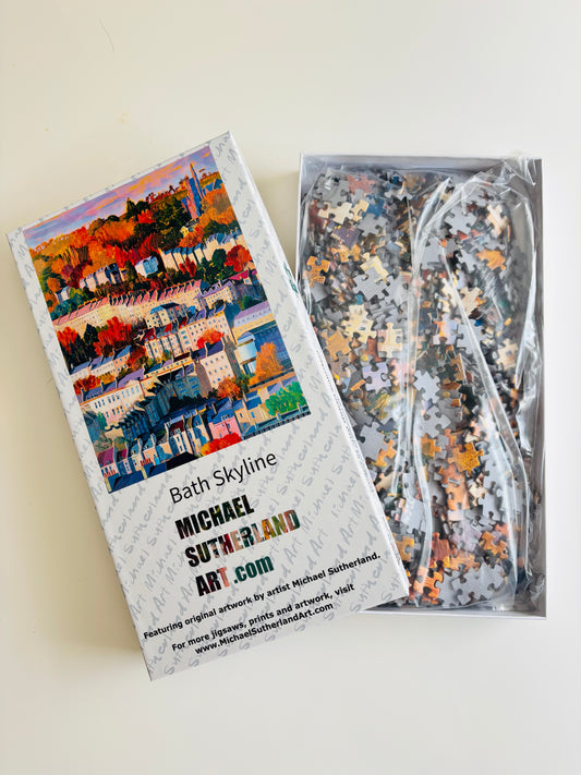Bath Skyline – Warm Evening Glow Over the City | Premium 1000 Piece Jigsaw Puzzle