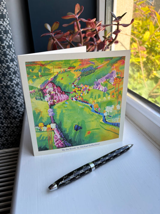 By the Brook - blank greetings card