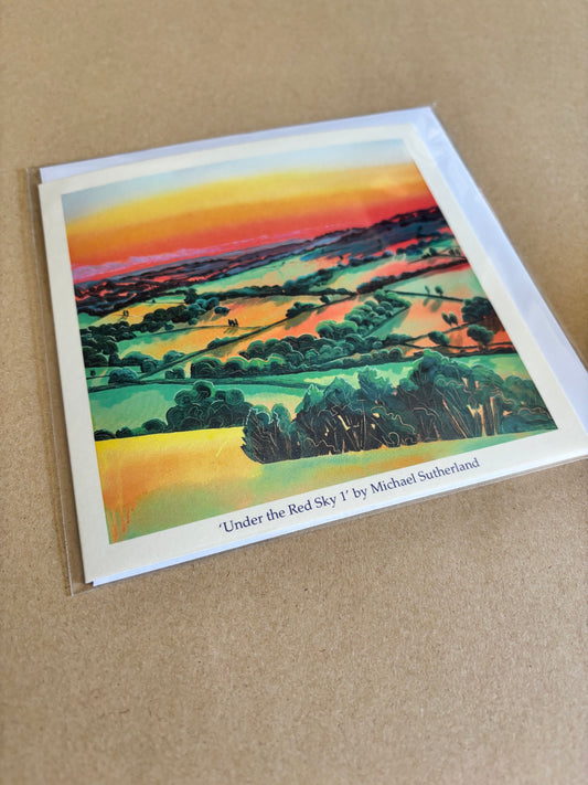 Under the Red Sky 1 - blank greetings card