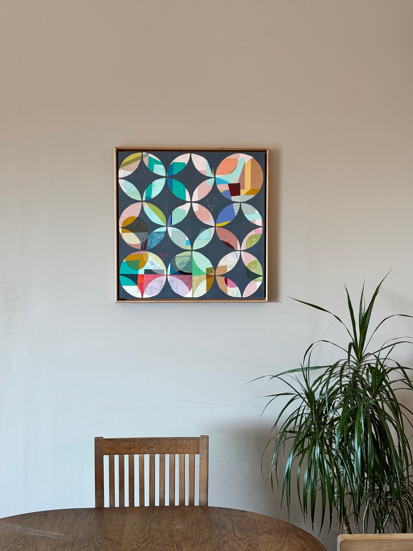 ‘Teal, Pink, Mustard’ - original painting