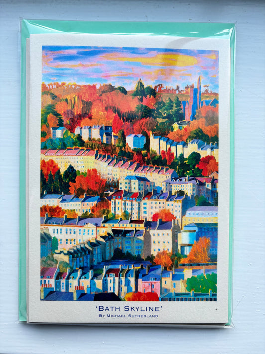 Bath Skyline - blank greetings card