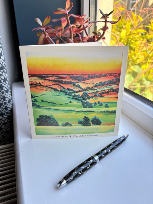 Under the Red Sky 2 - blank greetings card