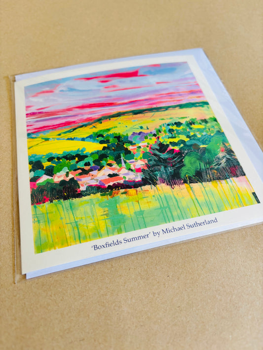 Boxfields Summer - blank greetings card