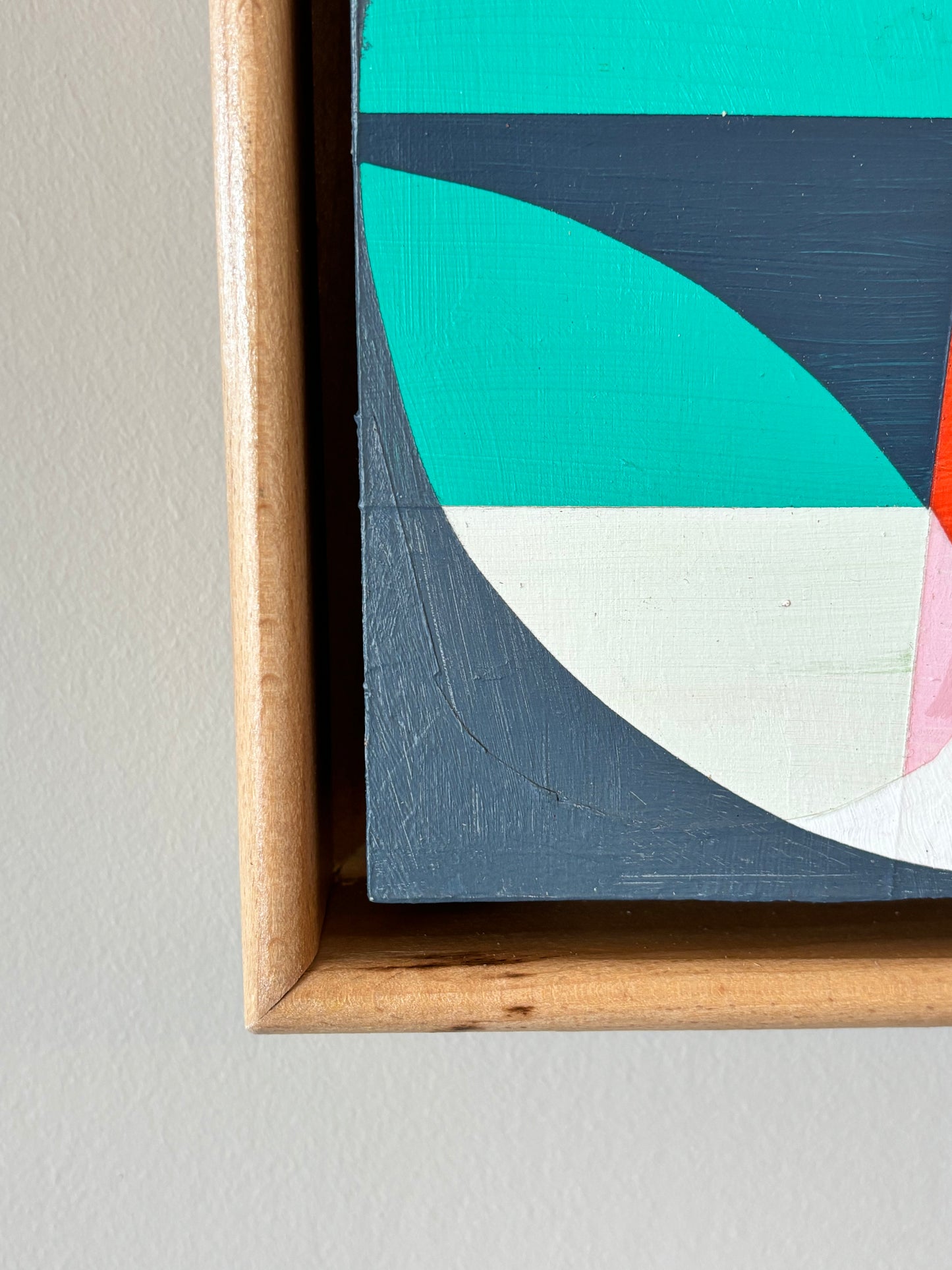 ‘Teal, Pink, Mustard’ - original painting