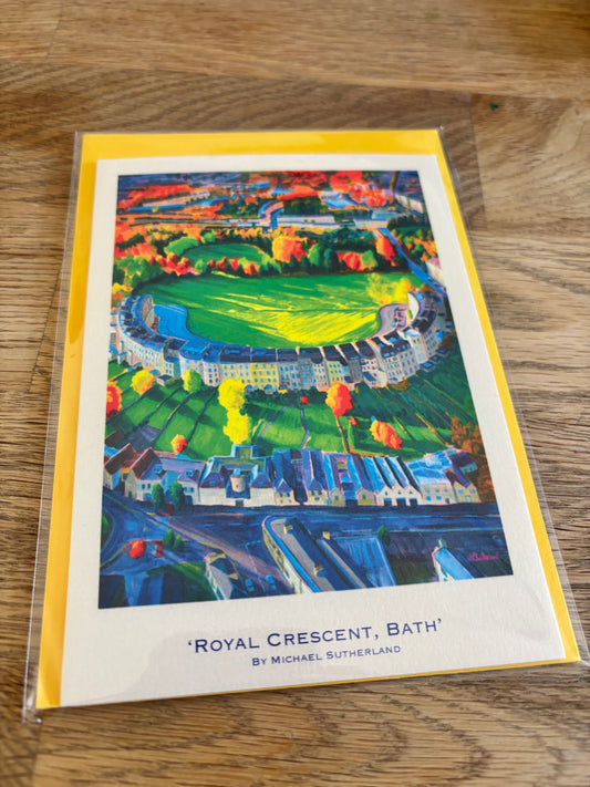 Royal Crescent Bath - blank greetings card