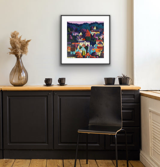 Autumn Dusk Square - Fine Art Paper Print