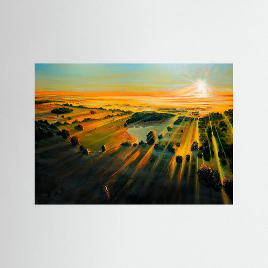 Sunrise on Corsham Court 1 - Fine Art Paper Print