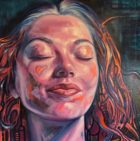 SOLD - 'Sandra the Selkie' - original oil painting 36x36 inches (framed)