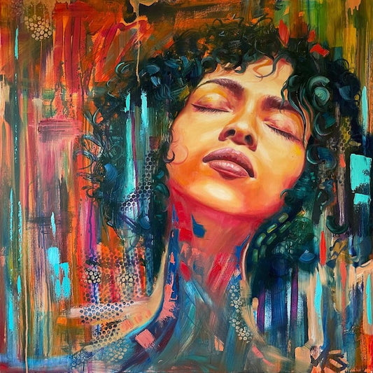 SOLD - ‘Big Orange Three’ - Original Oil Painting (36 inches x 36 inches)