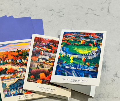 Bath Series - 3 x blank greetings cards
