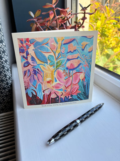 Break of Day Arising - blank greetings card