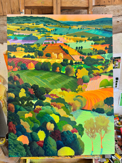 Cotswold Patchwork - Original Painting