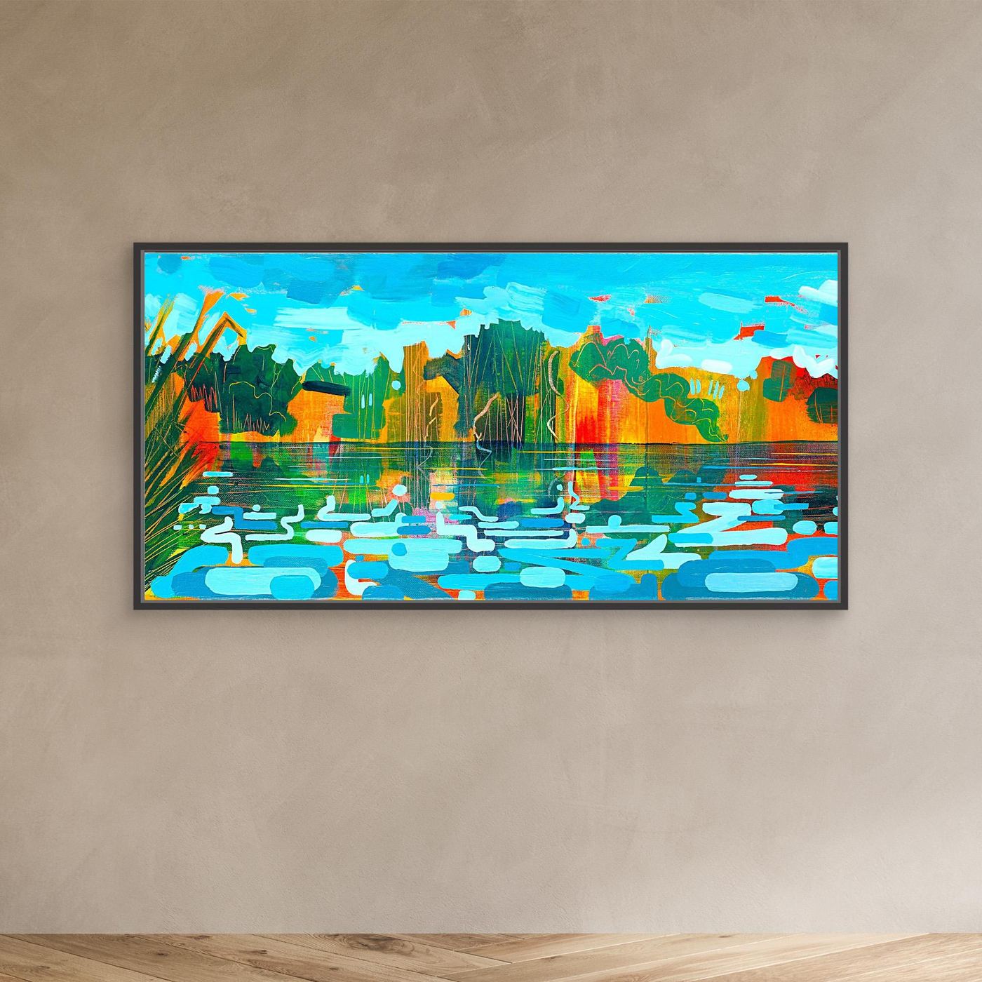 Corsham Lake 2 - gallery canvas edition