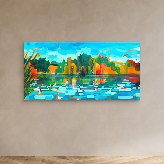 Corsham Lake 2 - gallery canvas edition
