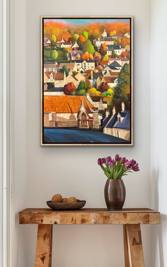 Autumn in a Cotswold Village - original painting