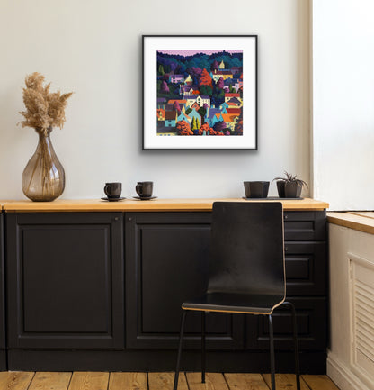 Autumn Dusk Square - Fine Art Paper Print