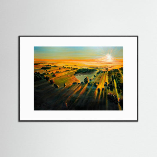 Sunrise on Corsham Court 1 - Fine Art Paper Print