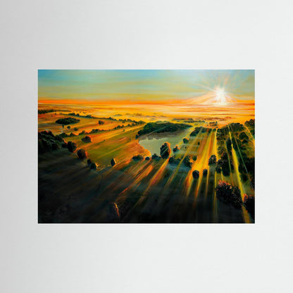 Sunrise on Corsham Court 1 - Fine Art Paper Print