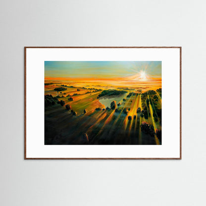 Sunrise on Corsham Court 1 - Fine Art Paper Print
