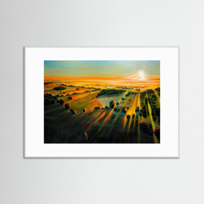 Sunrise on Corsham Court 1 - Fine Art Paper Print