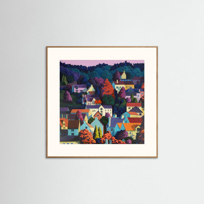 Autumn Dusk Square - paper print options